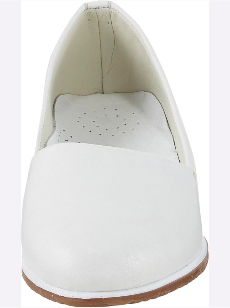 Mocassins Cuir Nappa De Vache - Taille Standard - Helline Blanc - Kiabi