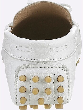 Mocassins en cuir nappa avec nœud décoratif et semelle en cuir - Taille standard - Helline