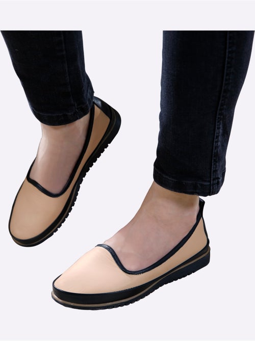 Mocassins Cuir Nappa De Vache - Taille Standard - Helline - Kiabi