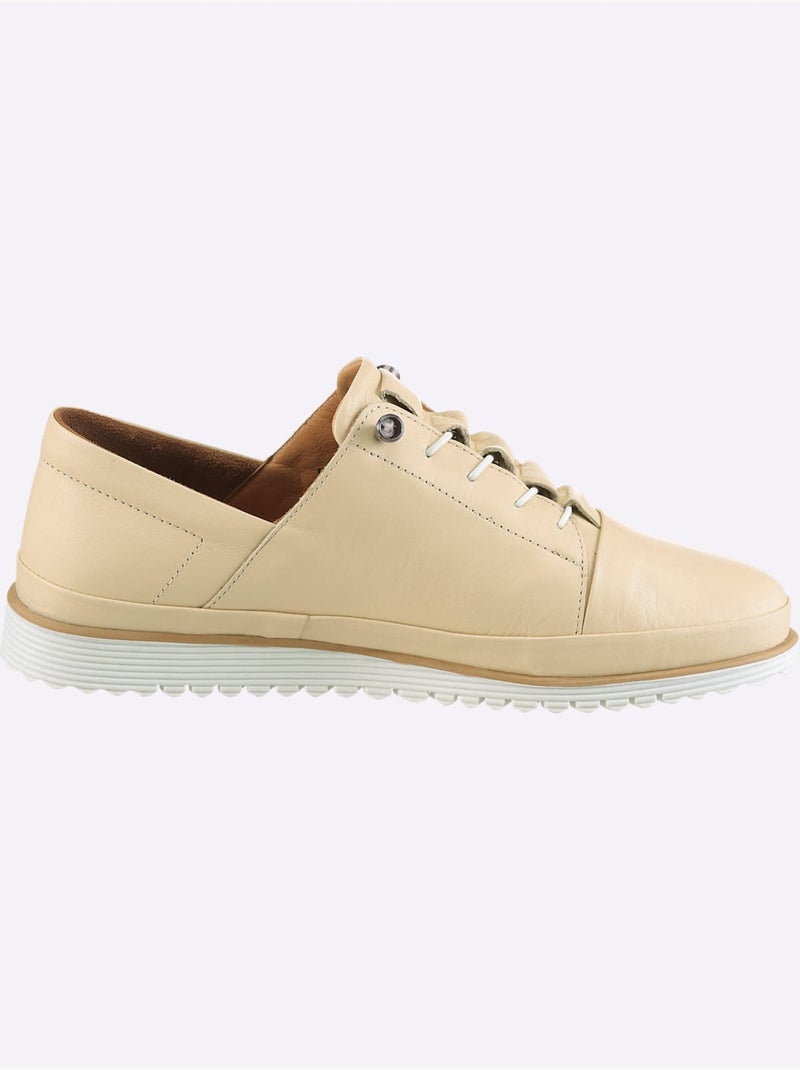 Mocassins Cuir Nappa De Vache - Taille Standard - Helline Crème - Kiabi