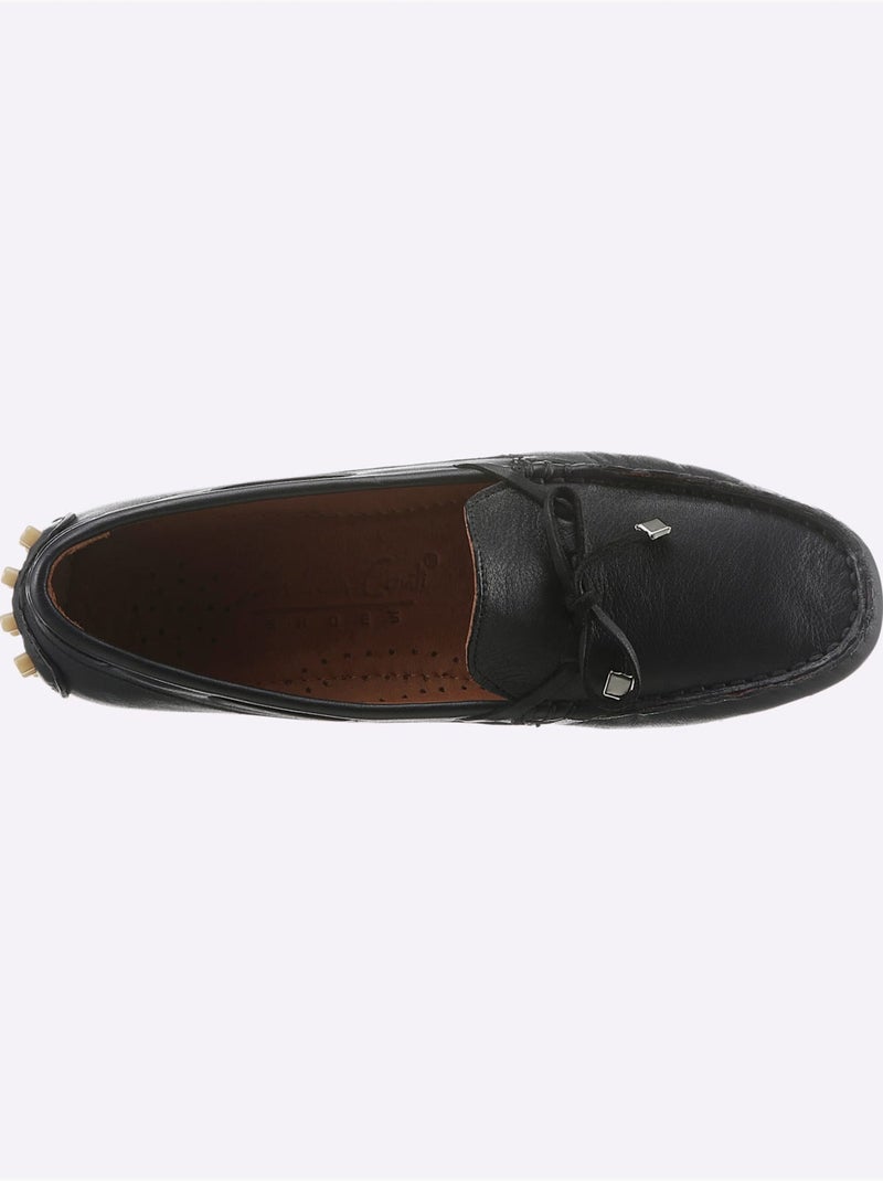 Mocassins Cuir Nappa De Vache - Taille Standard - Helline Noir - Kiabi