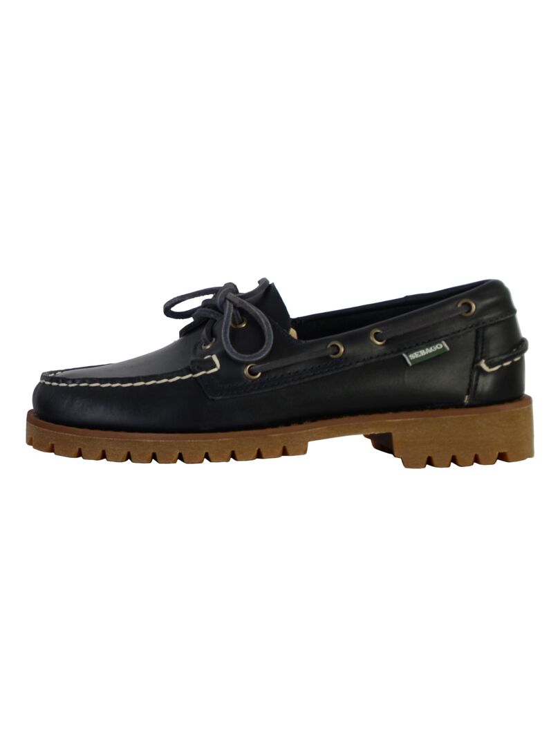 Mocassins Cuir Sebago PER700 Bleu - Kiabi