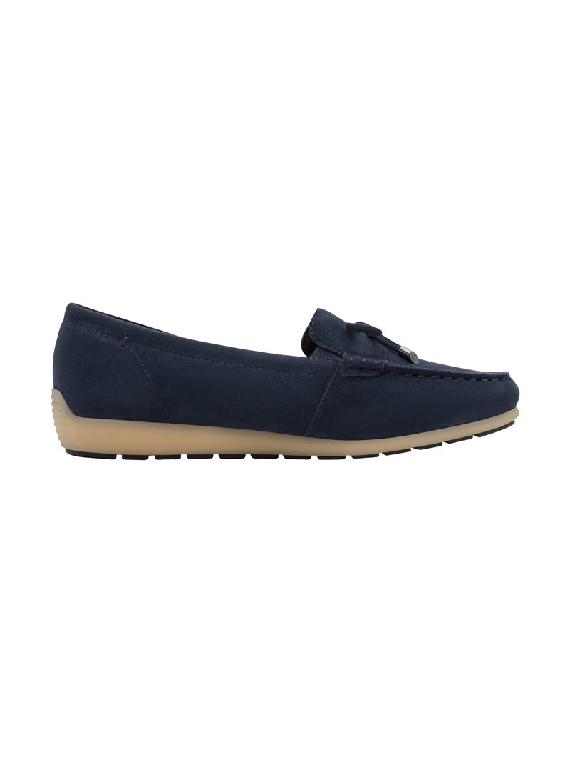 Mocassins Cuir Tamaris Bleu - Kiabi