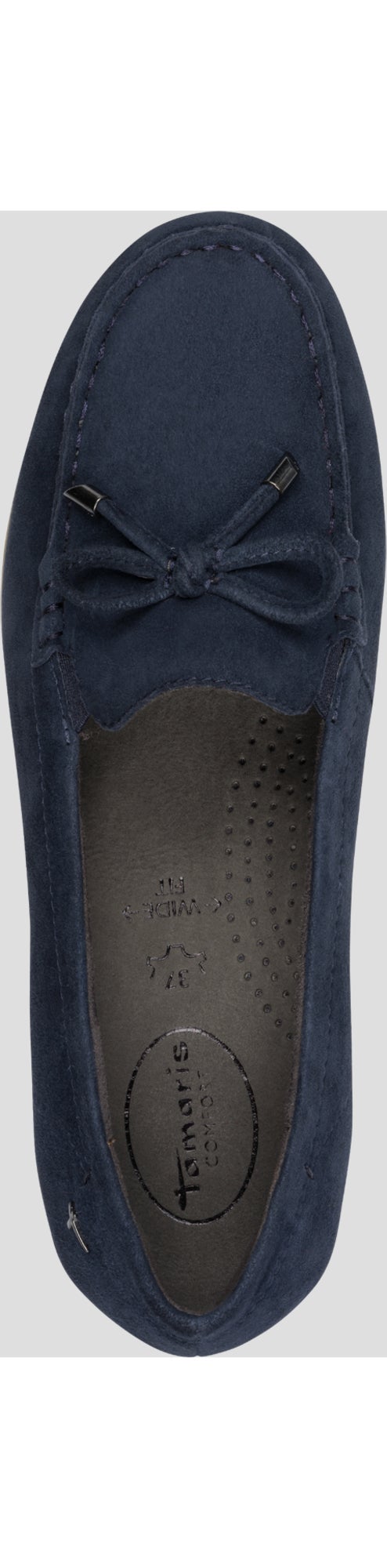 Mocassins Cuir Tamaris Bleu - Kiabi