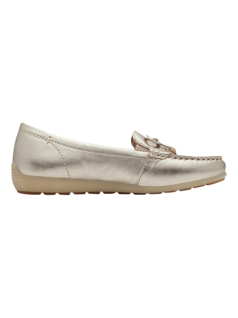 Mocassins Cuir Tamaris Doré/or - Kiabi
