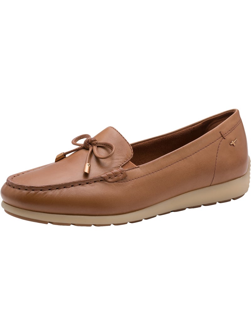Mocassins Cuir Tamaris Marron - Kiabi