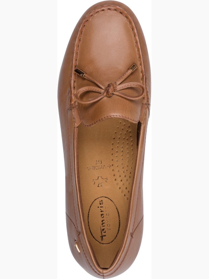 Mocassins Cuir Tamaris Marron - Kiabi