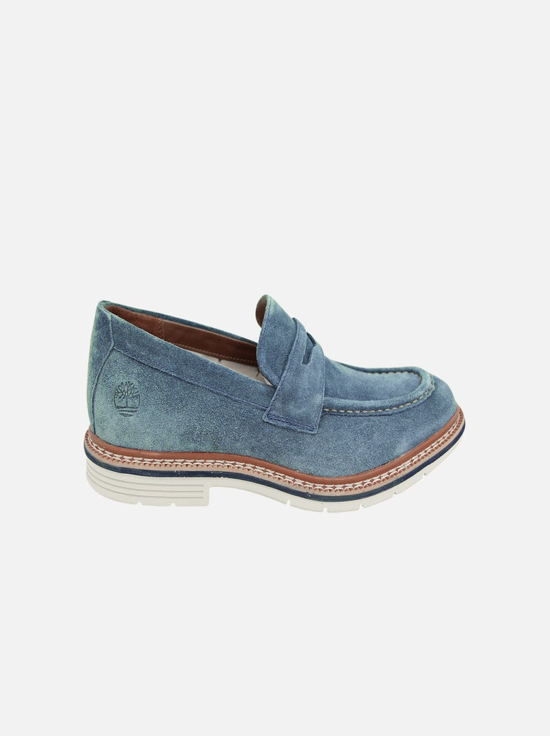 Mocassins cuir 'Timberland' 'Naples Trail Penny' Bleu - Kiabi