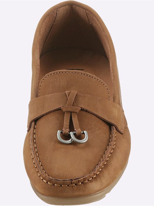 Mocassins Cuir Vachette - Taille Standard - helline - Kiabi