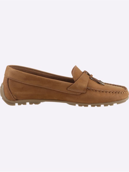 Mocassins Cuir Vachette - Taille Standard - helline - Kiabi