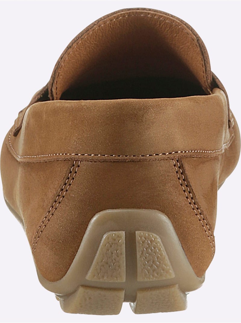 Mocassins Cuir Vachette - Taille Standard - Helline Ambre - Kiabi