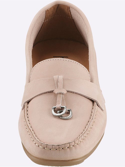 Mocassins Cuir Vachette - Taille Standard - helline - Kiabi