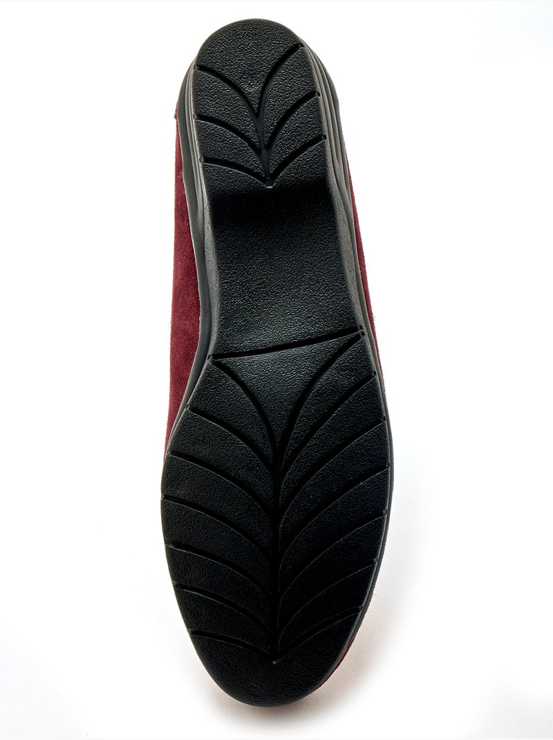 Mocassins cuir velours - PEDICONFORT Prune - Kiabi