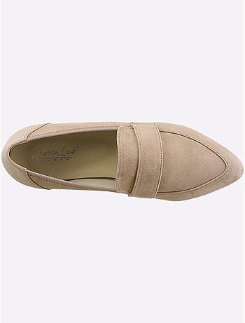 Mocassins cuir velours de chèvre - taille standard - helline