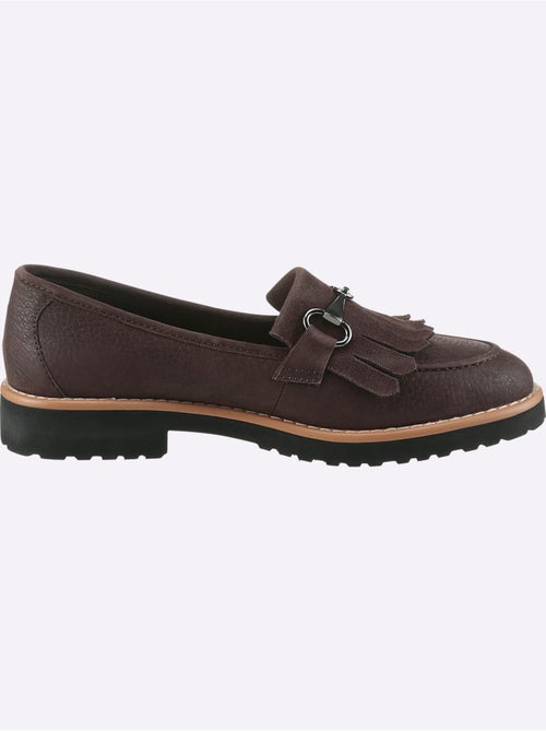 Mocassins Cuir Velours De Chèvre - Taille Standard - Helline - Kiabi Mocassins Cuir Velours De Chèvre - Taille Standard - Helline - Kiabi
