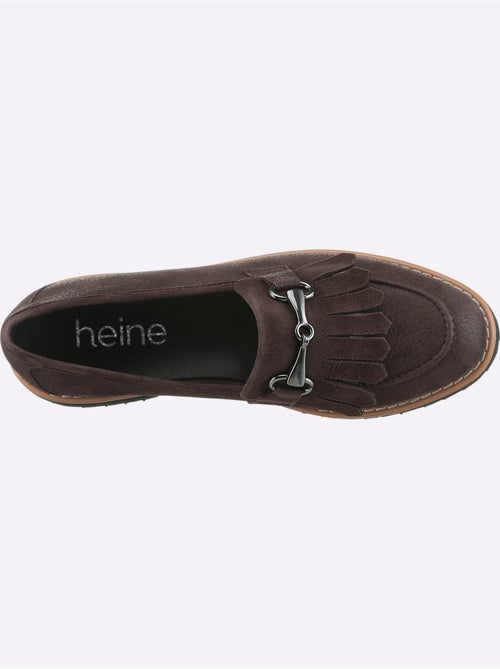 Mocassins Cuir Velours De Chèvre - Taille Standard - Helline - Kiabi Mocassins Cuir Velours De Chèvre - Taille Standard - Helline - Kiabi