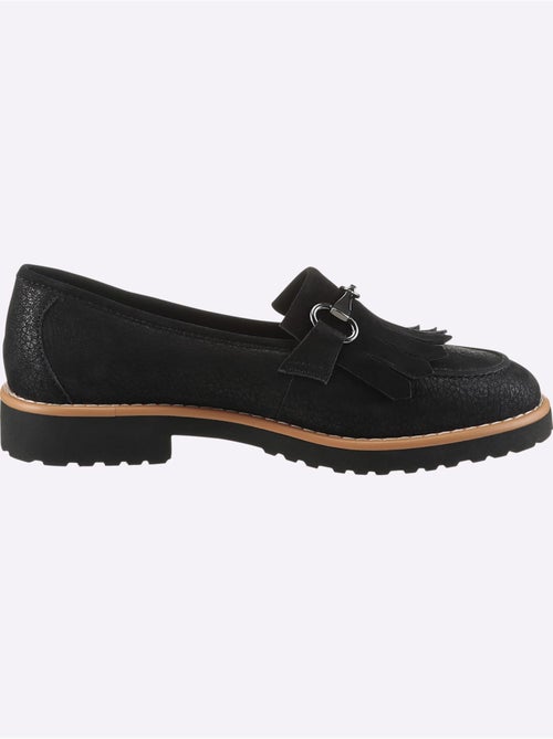 Mocassins Cuir Velours De Chèvre - Taille Standard - Helline - Kiabi