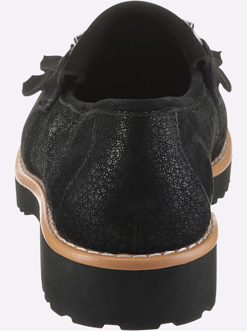 Mocassins Cuir Velours De Chèvre - Taille Standard - Helline - Kiabi