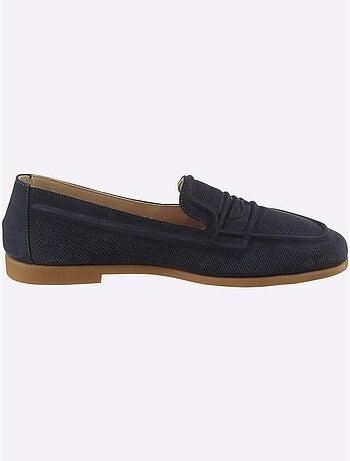 Mocassins Cuir Velours De Vache. - Taille Standard - helline
