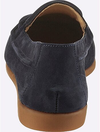 Mocassins Cuir Velours De Vache. - Taille Standard - helline
