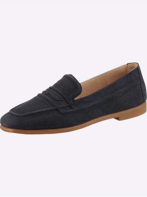 Mocassins Cuir Velours De Vache. - Taille Standard - helline - Kiabi