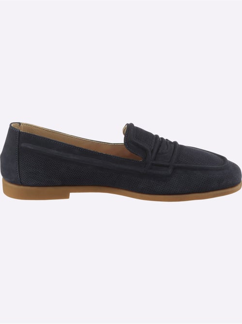 Mocassins Cuir Velours De Vache. - Taille Standard - helline - Kiabi