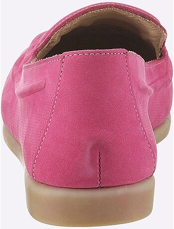 Mocassins Cuir Velours De Vache. - Taille Standard - helline