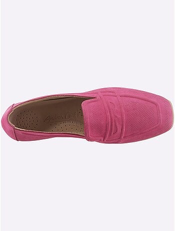 Mocassins Cuir Velours De Vache. - Taille Standard - helline