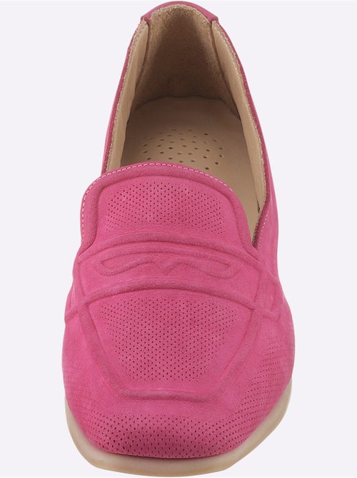 Mocassins Cuir Velours De Vache. - Taille Standard - helline - Kiabi