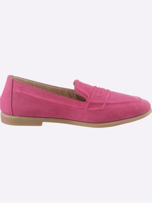 Mocassins Cuir Velours De Vache. - Taille Standard - helline - Kiabi