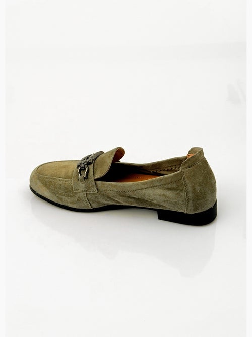 Mocassins cuir velours élastiqués - afibel - Kiabi Mocassins cuir velours élastiqués - afibel - Kiabi