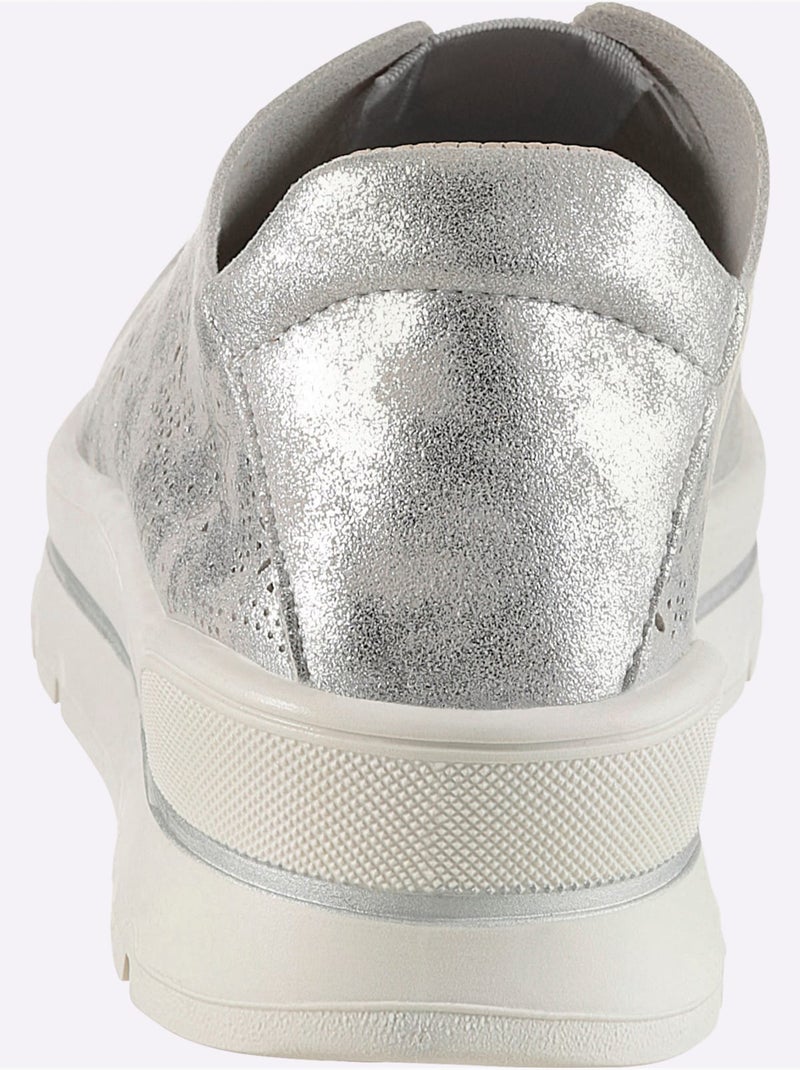 Mocassins De Fabrication Espagnole - Taille Standard - Helline Argent - Kiabi