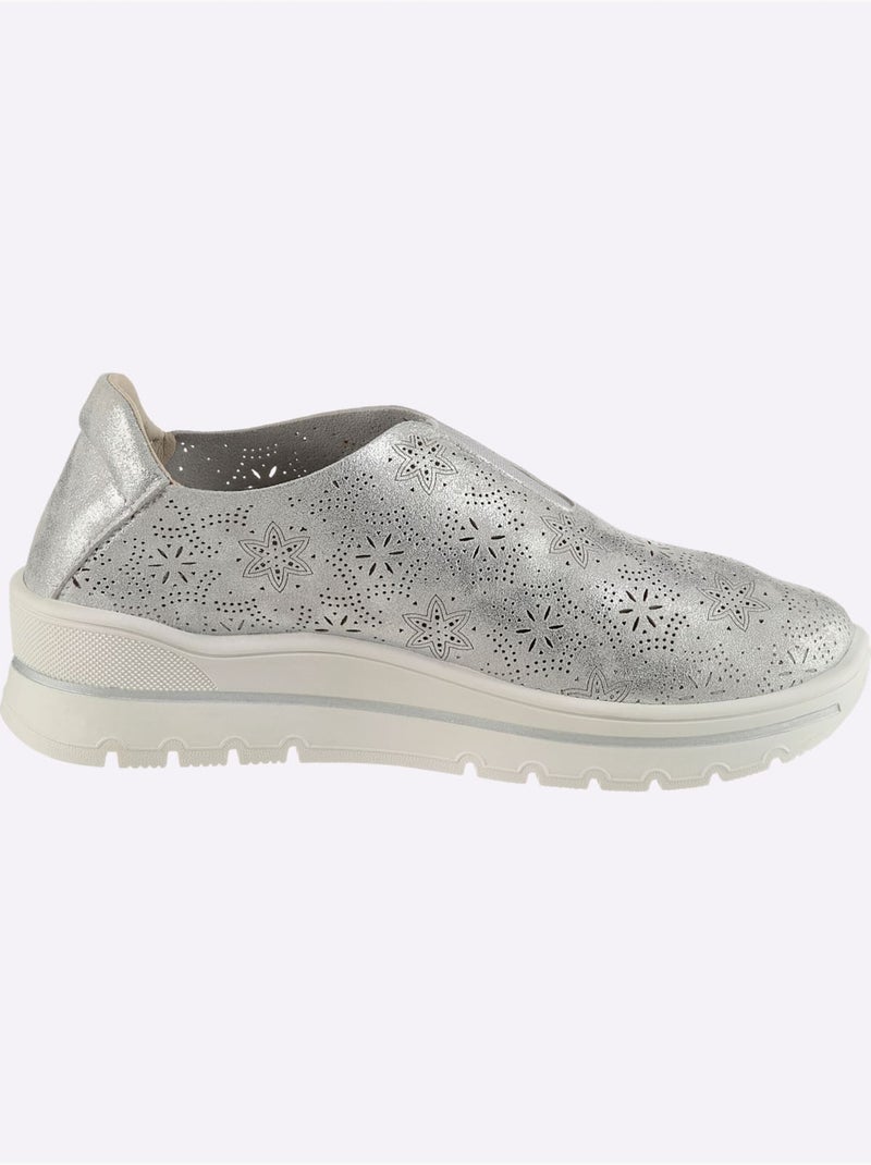 Mocassins De Fabrication Espagnole - Taille Standard - Helline Argent - Kiabi