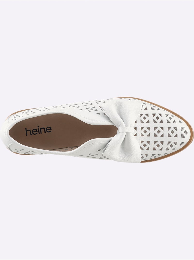 Mocassins De Fabrication Espagnole - Taille Standard - Helline Blanc - Kiabi