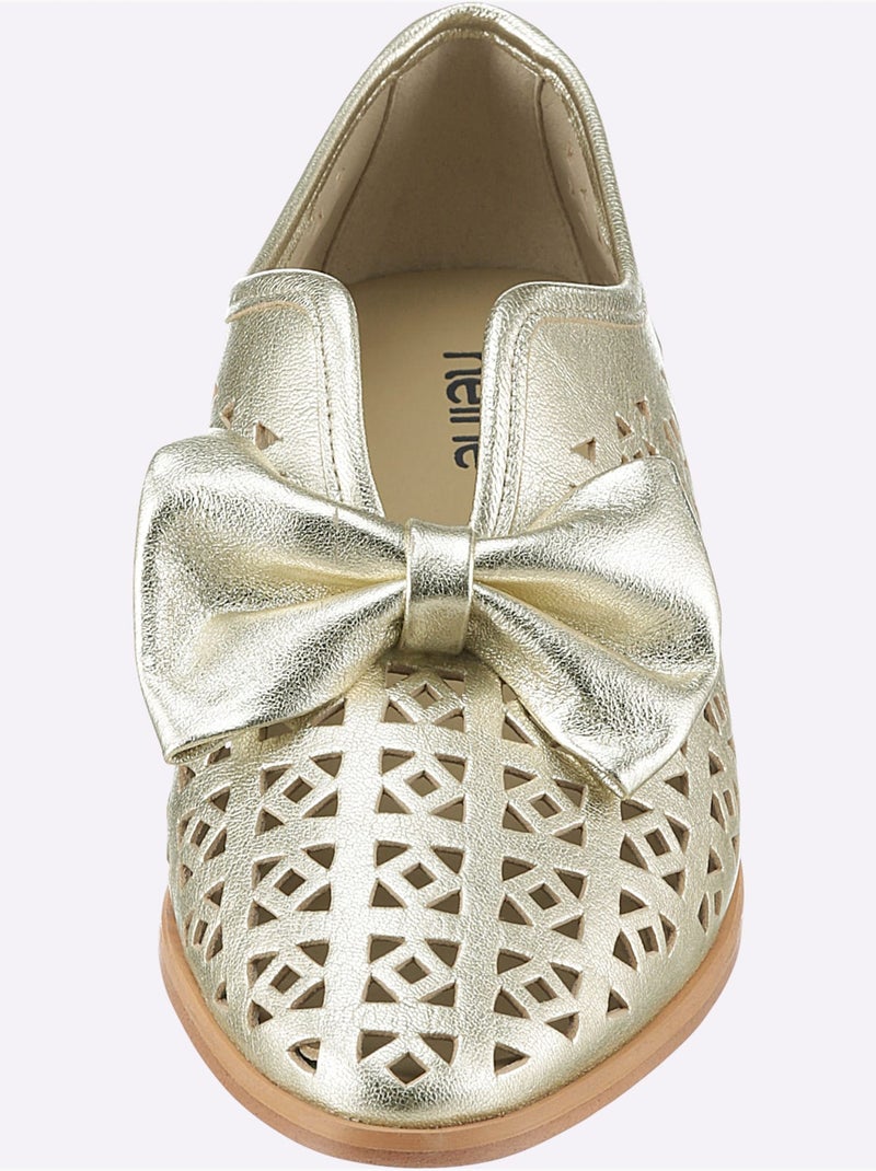 Mocassins De Fabrication Espagnole - Taille Standard - Helline Doré - Kiabi