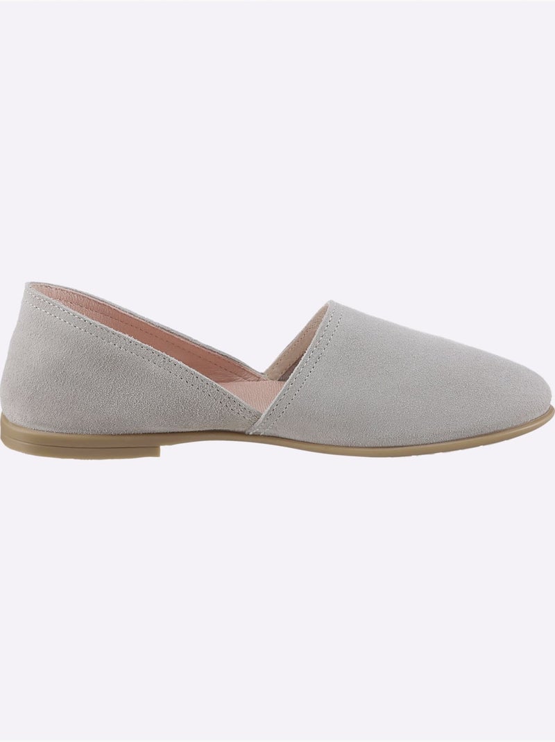 Mocassins De Fabrication Espagnole - Taille Standard - Helline Gris clair - Kiabi