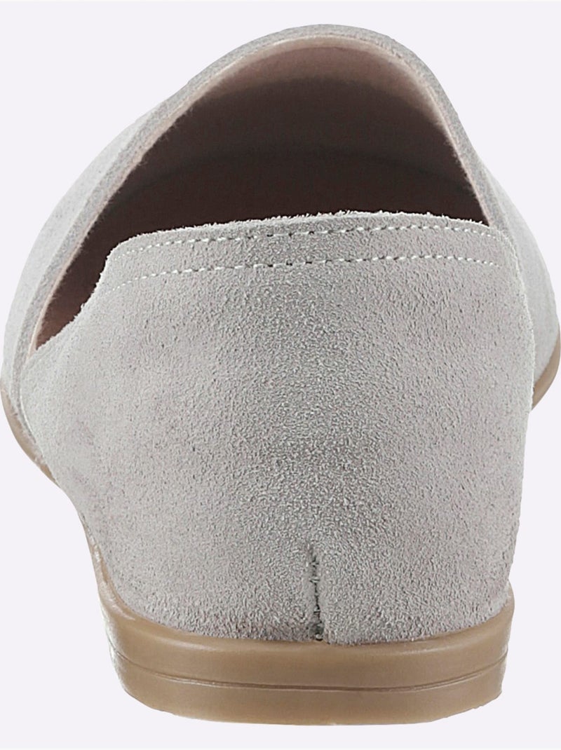 Mocassins De Fabrication Espagnole - Taille Standard - Helline Gris clair - Kiabi