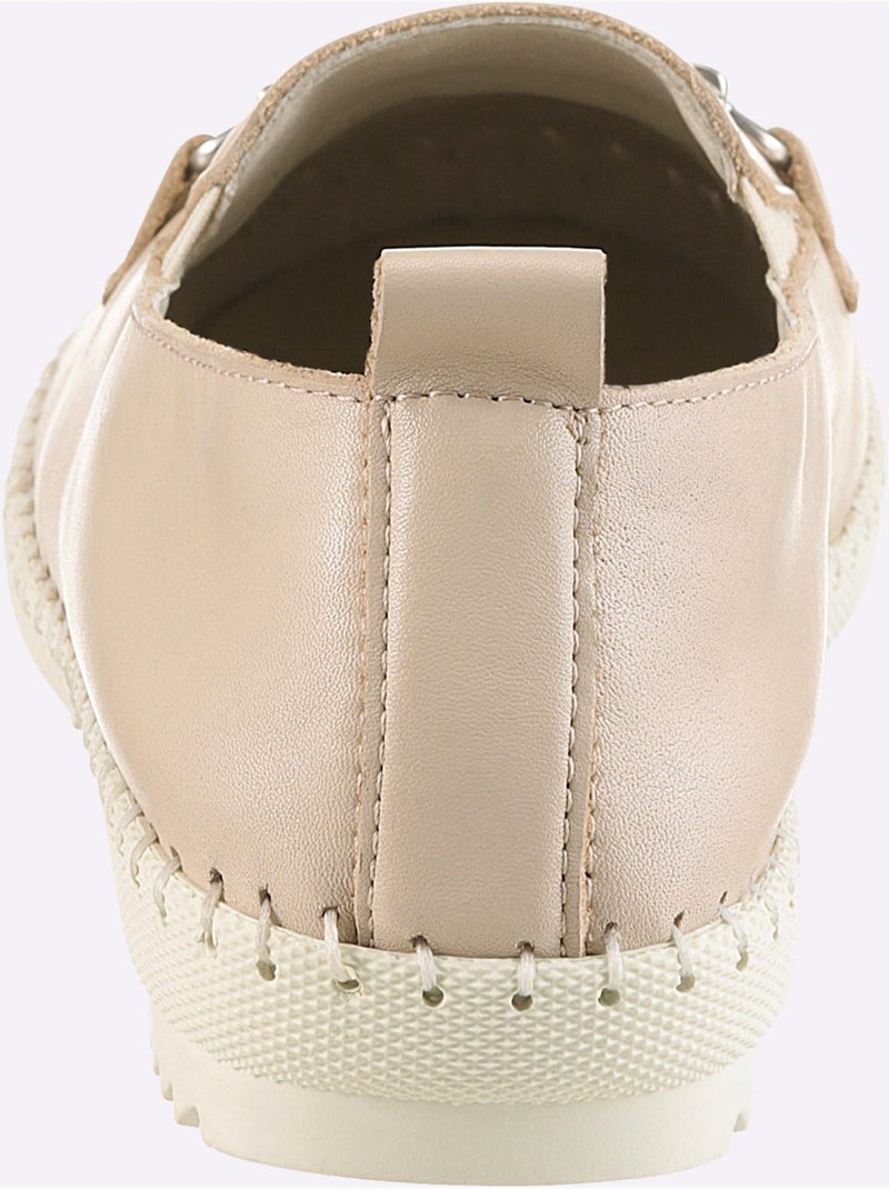 Mocassins De Fabrication Portugaise - Taille Standard - helline Beige - Kiabi