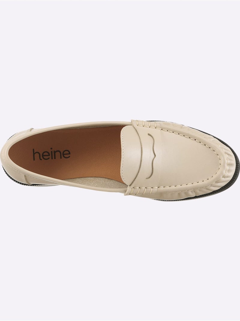 Mocassins De Fabrication Portugaise - Taille Standard - Helline Beige - Kiabi