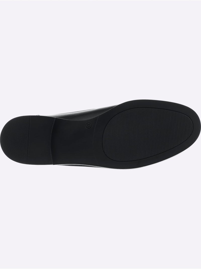 Mocassins De Fabrication Portugaise - Taille Standard - Helline Noir - Kiabi
