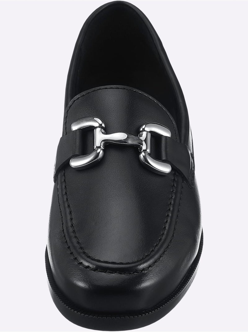 Mocassins De Fabrication Portugaise - Taille Standard - Helline Noir - Kiabi