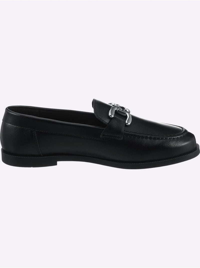 Mocassins De Fabrication Portugaise - Taille Standard - Helline Noir - Kiabi