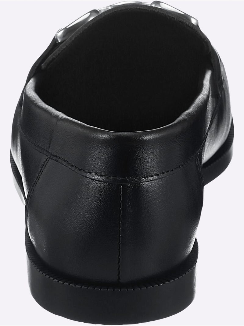 Mocassins De Fabrication Portugaise - Taille Standard - Helline Noir - Kiabi