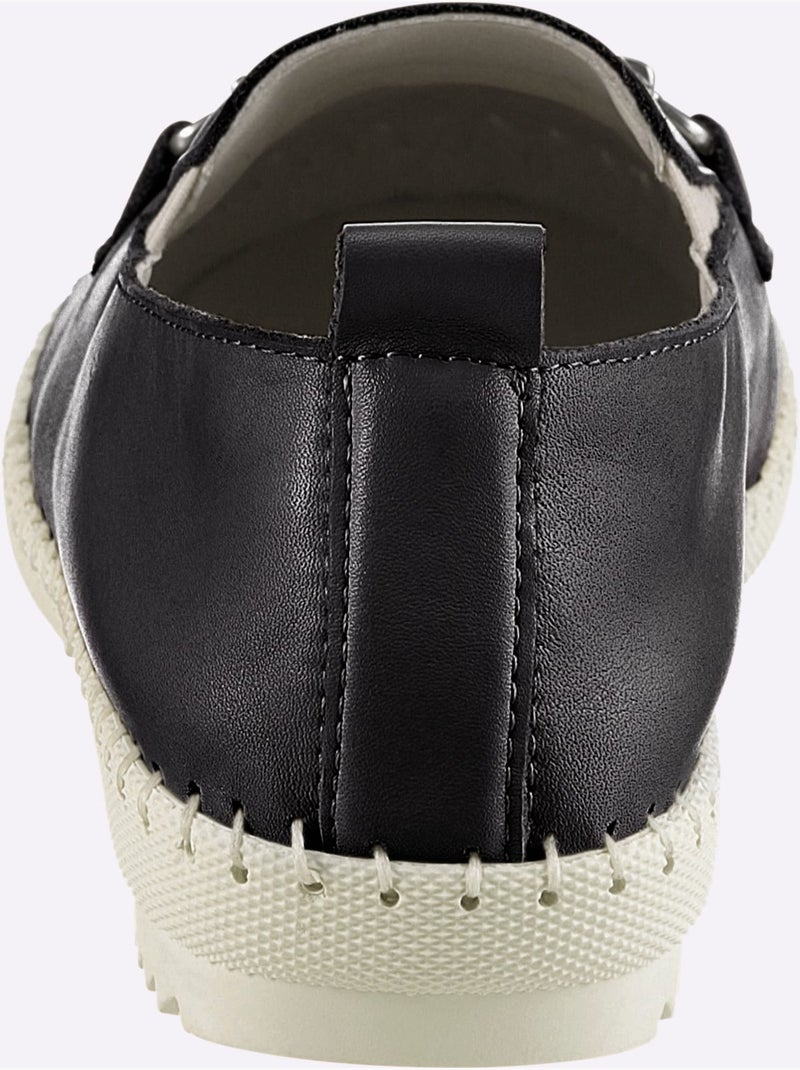 Mocassins De Fabrication Portugaise - Taille Standard - helline Noir - Kiabi