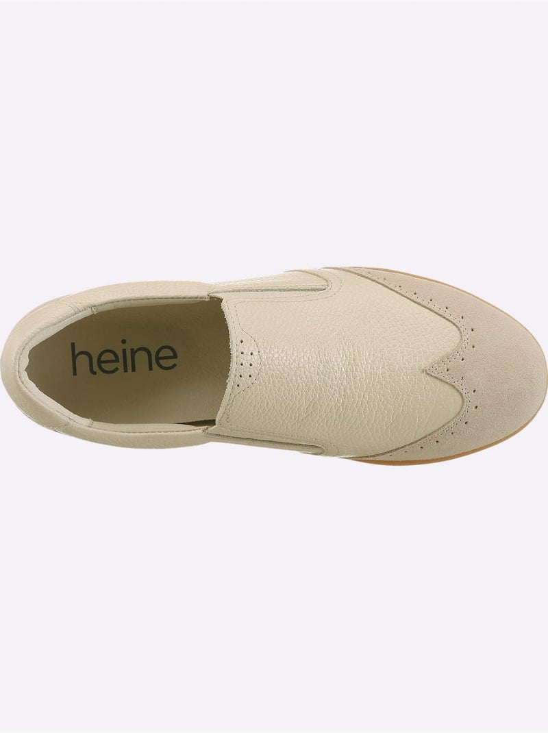 Mocassins De Fabrication Portugaise - Taille Standard - Helline Sable - Kiabi