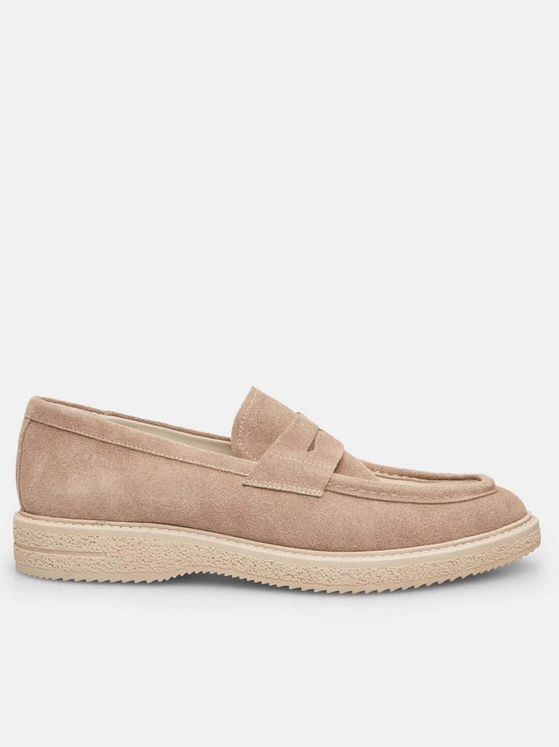 Mocassins d'été en daim BATA Beige - Kiabi