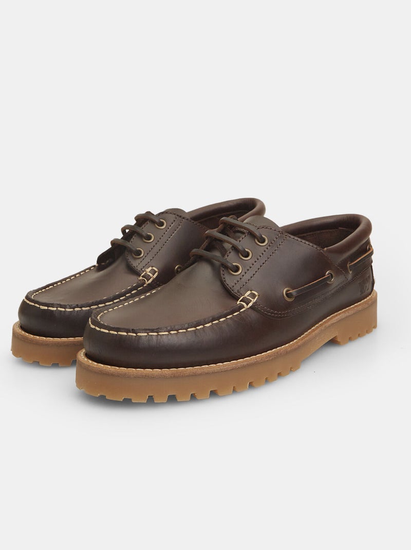 Mocassins d'hiver en cuir BATA Weinbrenner Marron - Kiabi