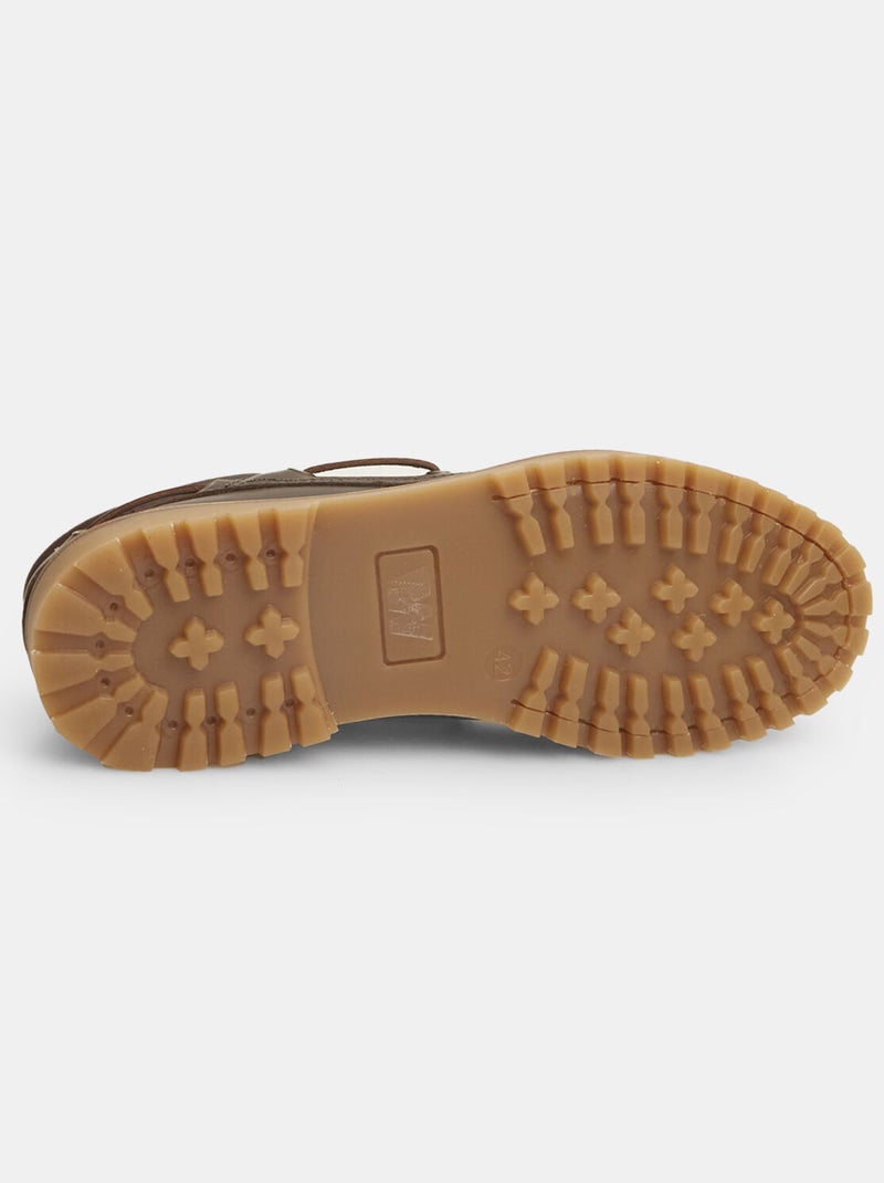 Mocassins d'hiver en cuir BATA Weinbrenner Marron - Kiabi