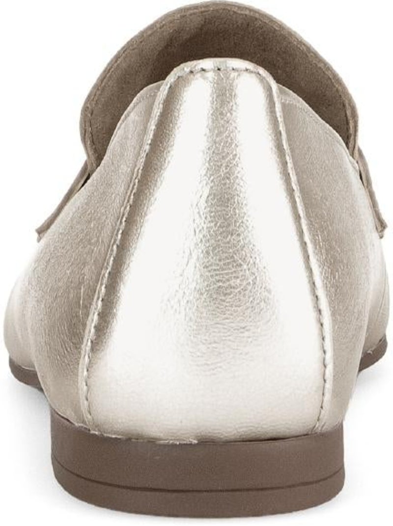 Mocassins dorés en cuir Doré/or - Kiabi