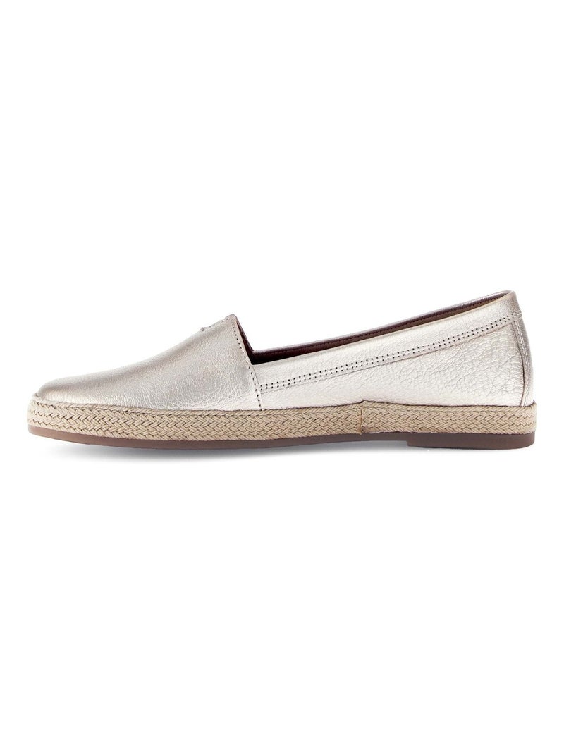 Mocassins dorés en cuir métallisé Doré/or - Kiabi